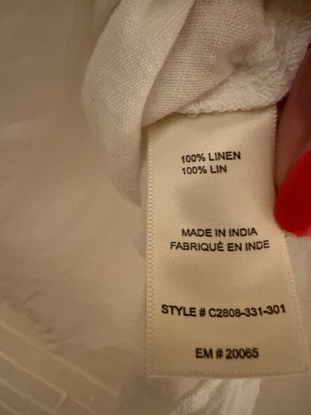 Cloth and Stone 100% Linen button up size M - Picture 4 of 4